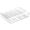 mDesign 2 Piece Plastic Stackable Kitchen Drawer Organizer with Top Tray